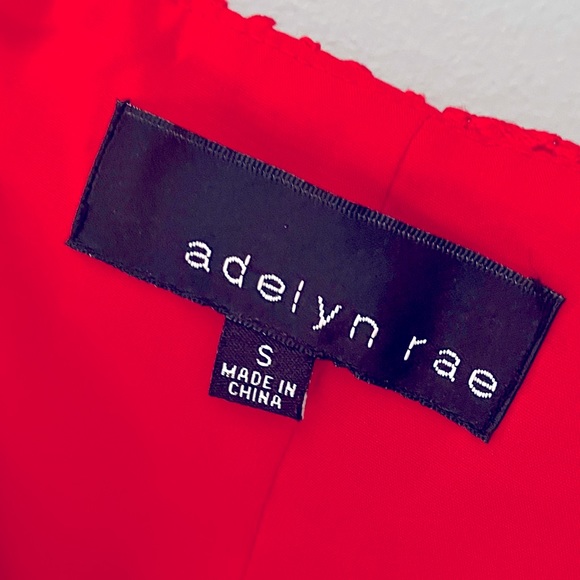 Adelyn Rae Lace Crochet Fit & Flare Dress - Red - Picture 9 of 12